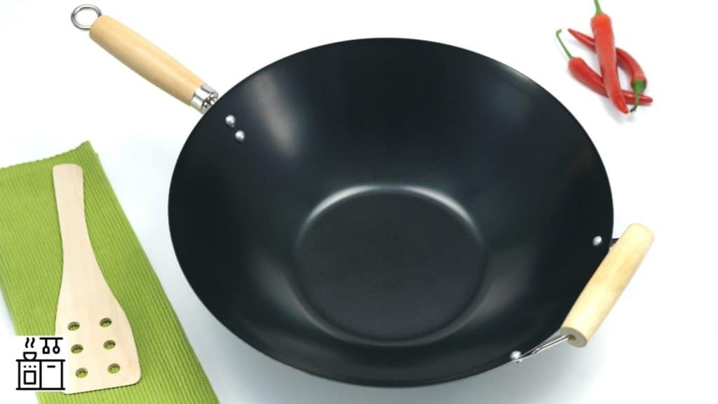 Image of a wok kept in kitchen