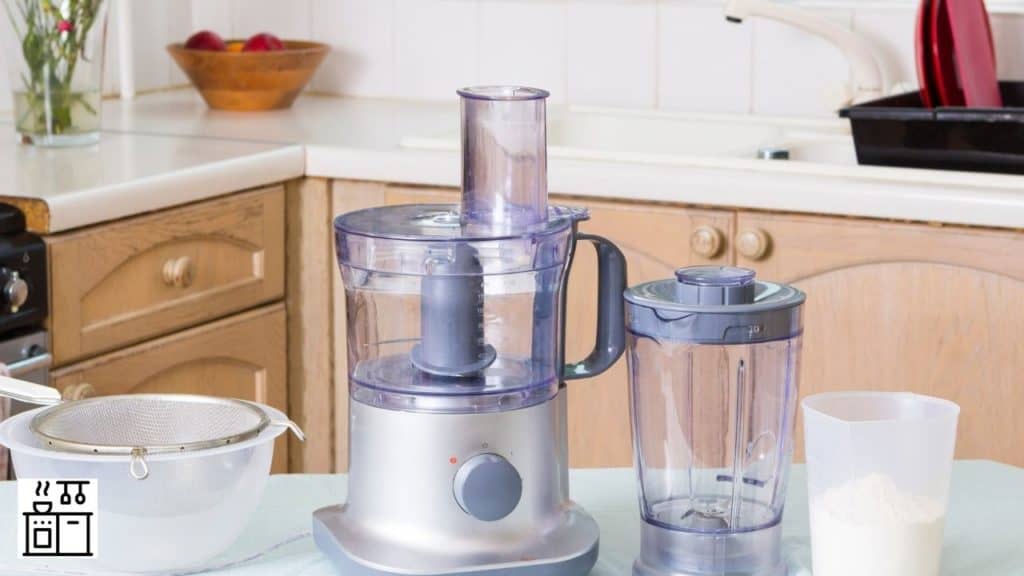 Image of a food processor being used in a kitchen
