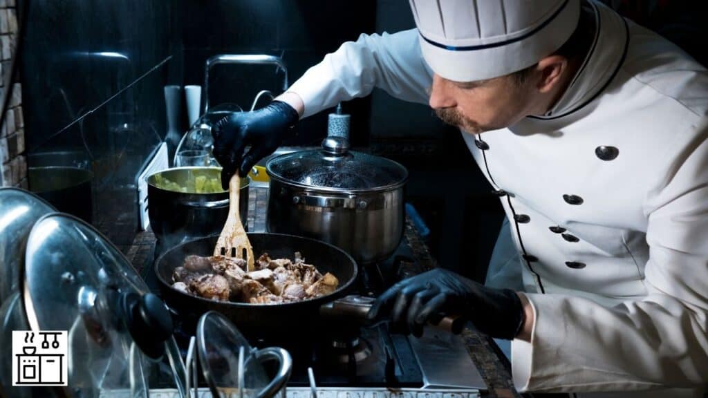 Image of a chef using gas stove