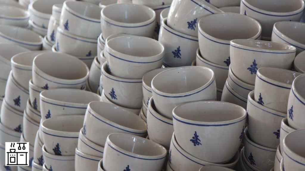 Many ceramic bowls