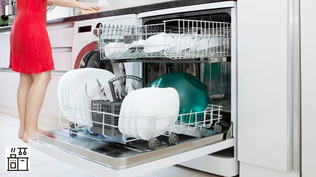 Woman judging a dishwasher's worth