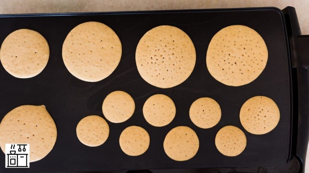 Image of pancakes being made on a griddle