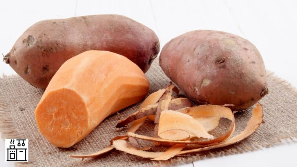 Peeled sweet potato