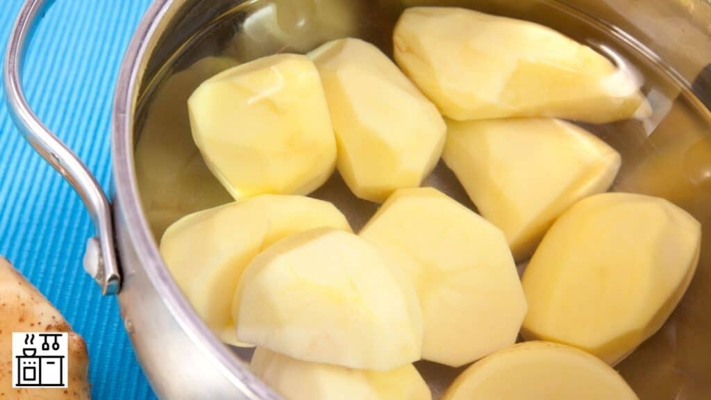 Potatoes inside water