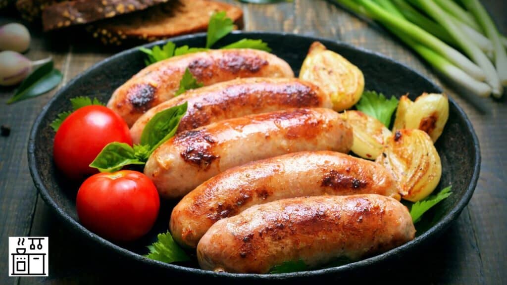 Sausages in a dish