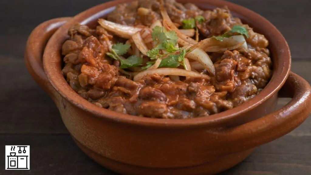 Refried beans in a pot