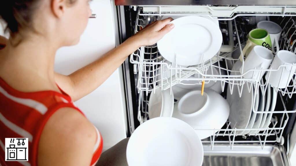 Well-loaded dishwasher