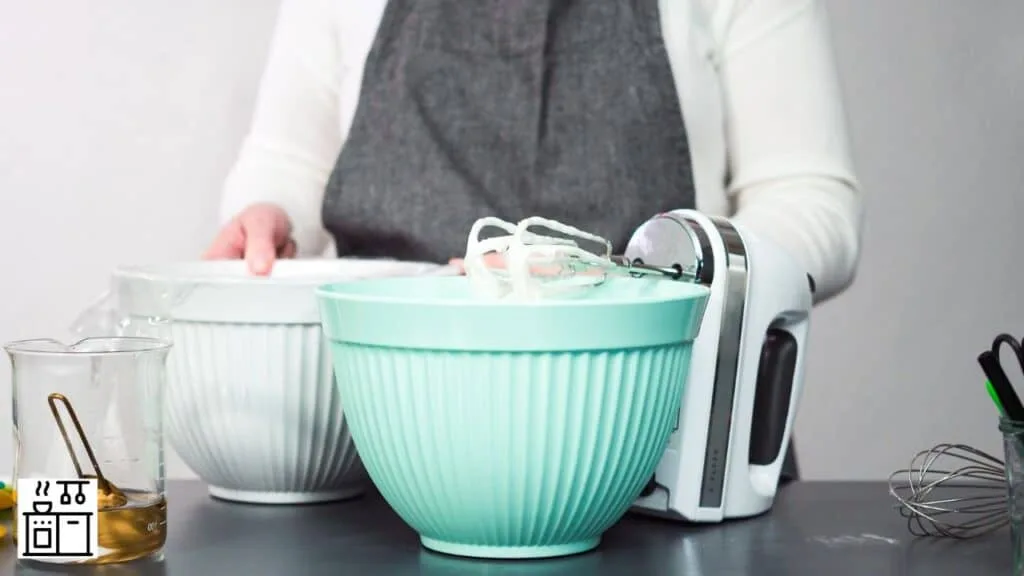 Chef making royal icing