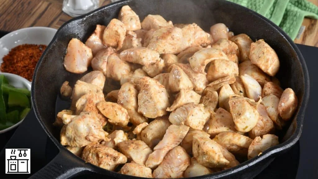 Chicken being cooked