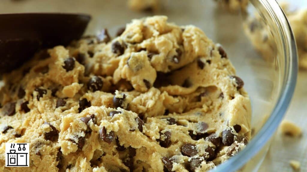 Cookie dough stored in the fridge