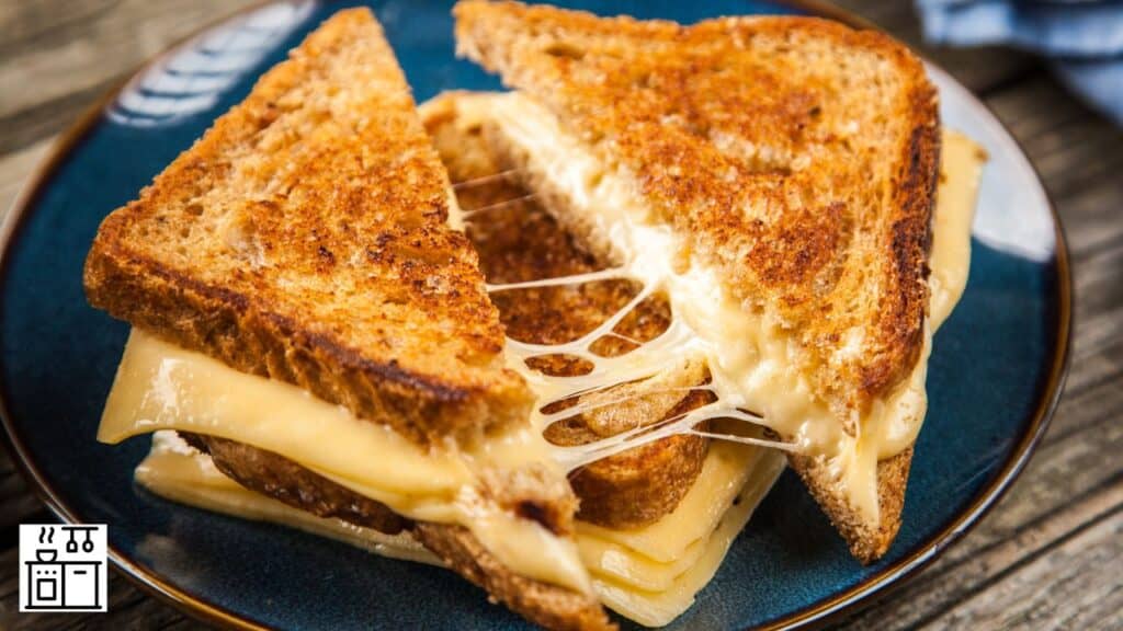 Grilled cheese made on a griddle