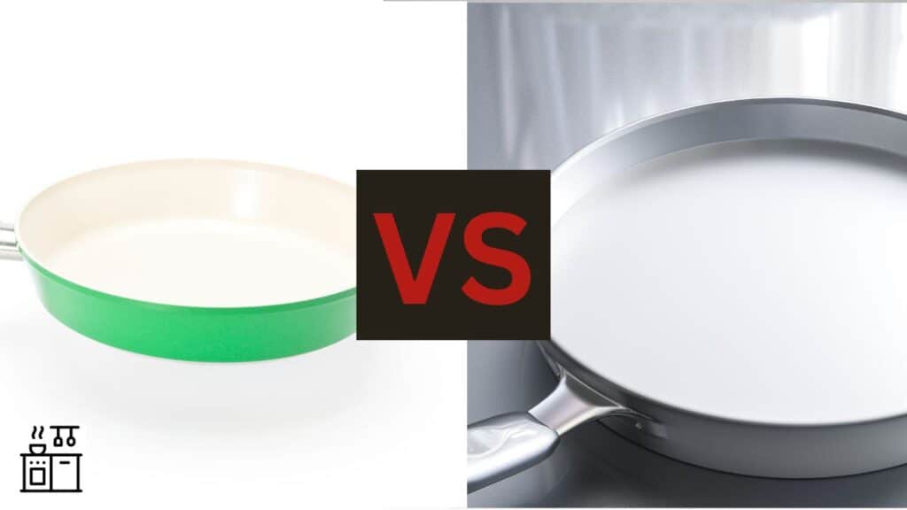 Ceramic vs. stainless steel pan