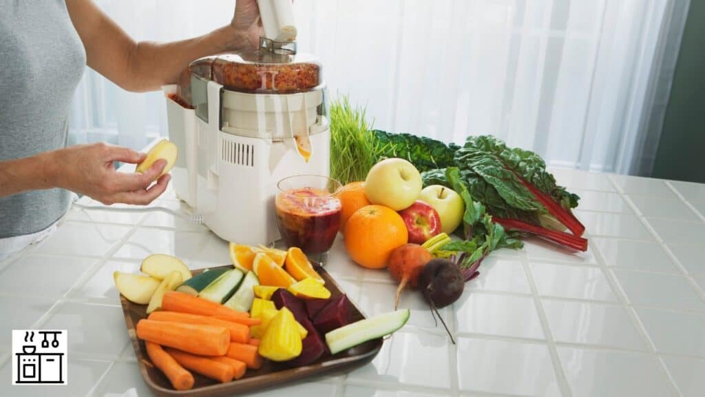 Juicer in use